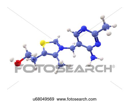 Vitamin B1 molecule View Large Illustration Stock Illustration - Vitamin B1 molecule. Fotosearch