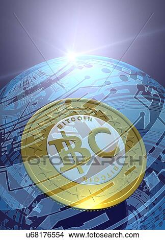 Bitcoin, artwork View Large Illustration Stock Illustration - Bitcoin, artwork. Fotosearch