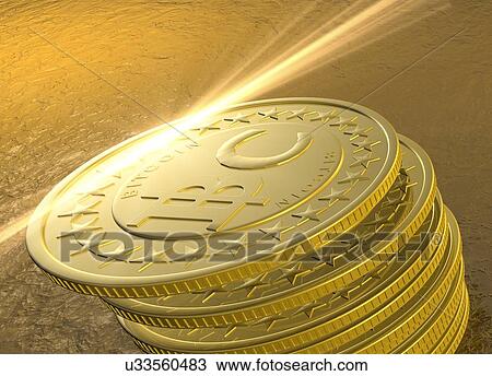 Bitcoins, artwork View Large Illustration Drawing - Bitcoins, artwork. Fotosearch