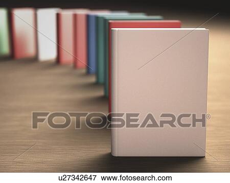 Books standing in a row, artwork View Large Illustration Stock Illustration - Books standing in a row, artwork. Fotosearch