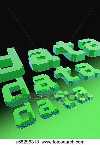 Data, conceptual artwork View Large Illustration Drawing - Data, conceptual artwork. Fotosearch