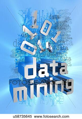 Data mining, artwork View Large Illustration Stock Illustration - Data mining, artwork. Fotosearch