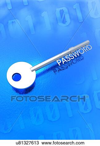 Drawing - Data security, conceptual artwork. Fotosearch
