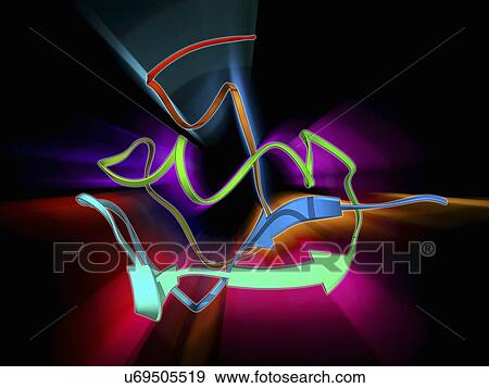 Stock Illustration - Enzyme catalysing DNA recombination. Fotosearch