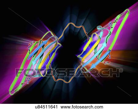 Clip Art - Eye lens protein molecule. Fotosearch