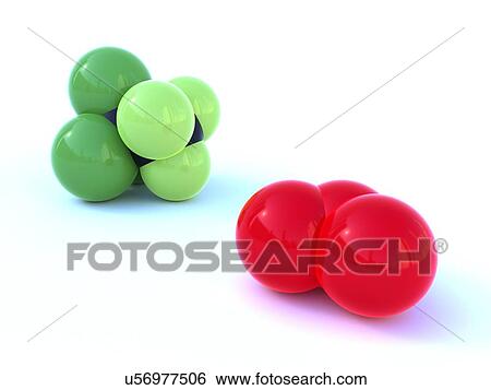 Stock Illustration - Freon and ozone, artwork. Fotosearch
