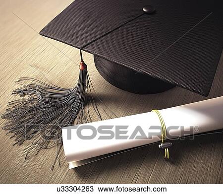 Drawing - Graduation, artwork. Fotosearch