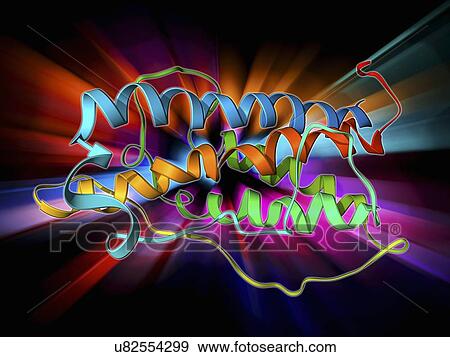 Stock Illustration - Human growth hormone molecule. Fotosearch