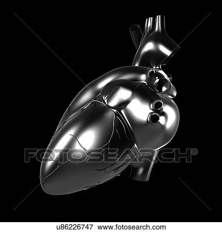 Stock Illustration - Human heart, artwork. Fotosearch