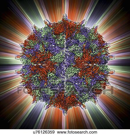 Stock Illustration - Nodamura virus capsid, molecular model. Fotosearch