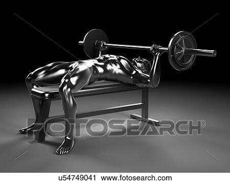 Person weight lifting, artwork View Large Illustration Clip Art - Person weight lifting, artwork. Fotosearch