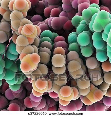 Clipart - Protein molecules, artwork. Fotosearch