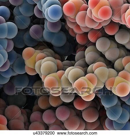 Clipart - Protein molecules, artwork. Fotosearch