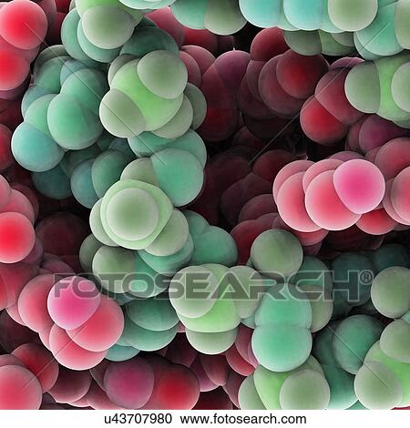 Clipart - Protein molecules, artwork. Fotosearch