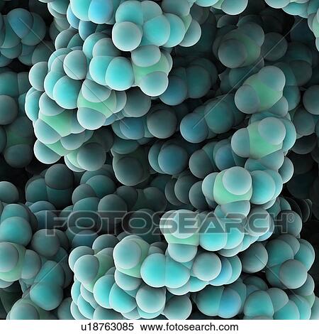 Stock Illustration - Protein molecules, artwork. Fotosearch