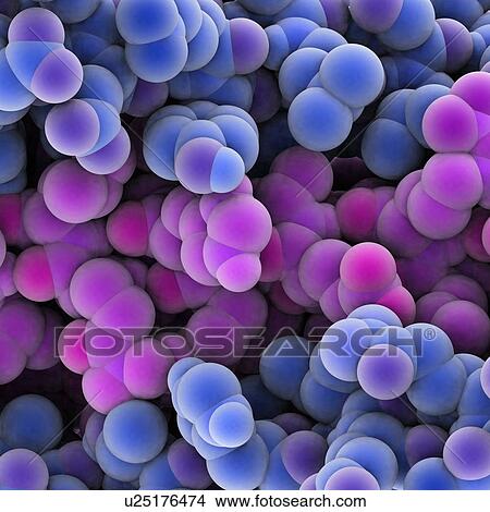 Stock Illustration - Protein molecules, artwork. Fotosearch