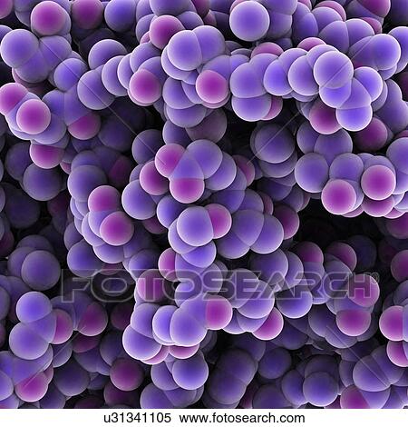 Stock Illustration - Protein molecules, artwork. Fotosearch