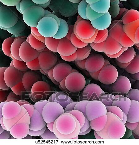 Stock Illustration - Protein molecules, artwork. Fotosearch