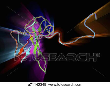 Stock Illustration - SARS virus capsid protein. Fotosearch