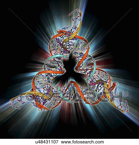 Stock Illustration - Self-assembled DNA triangle. Fotosearch
