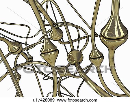 Stock Illustration - Synapses, artwork. Fotosearch