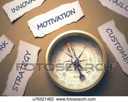 Drawing - Traditional compass, artwork. Fotosearch