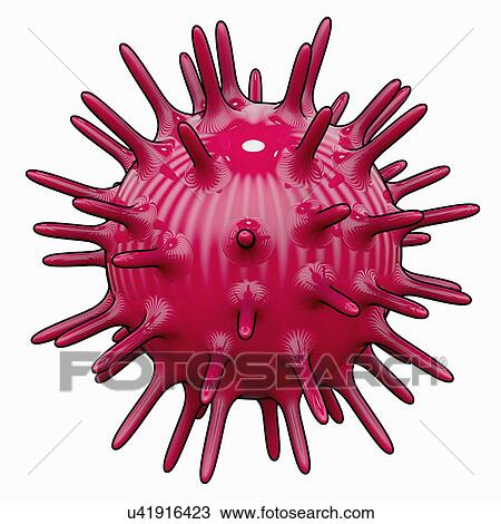 Virus, artwork View Large Illustration Drawing - Virus, artwork. Fotosearch