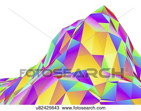 Abstract landscape of polygons View Large Illustration Drawing - Abstract landscape of polygons. Fotosearch