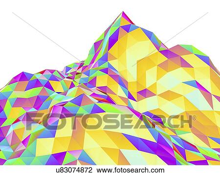 Abstract landscape of polygons View Large Illustration Drawing - Abstract landscape of polygons. Fotosearch