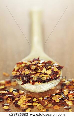 Drawing - Chilli flakes. Fotosearch