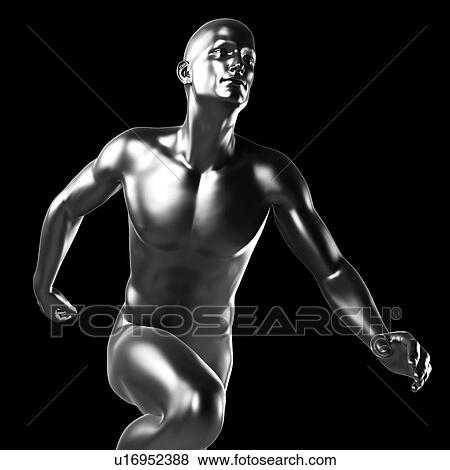 Stock Illustration - Human anatomy of a runner, artwork. Fotosearch