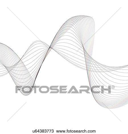 Drawing - Abstract linear pattern against white background, computer artwork.. Fotosearch
