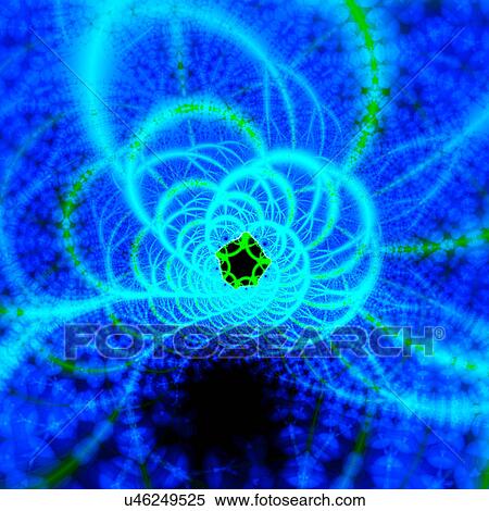 Blue abstract patterns, computer artwork. View Large Illustration Stock Illustration - Blue abstract patterns, computer artwork.. Fotosearch