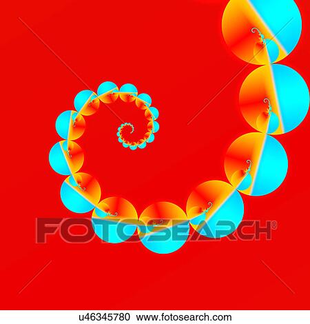 Blue and red pattern, computer artwork. View Large Illustration Clipart - Blue and red pattern, computer artwork.. Fotosearch