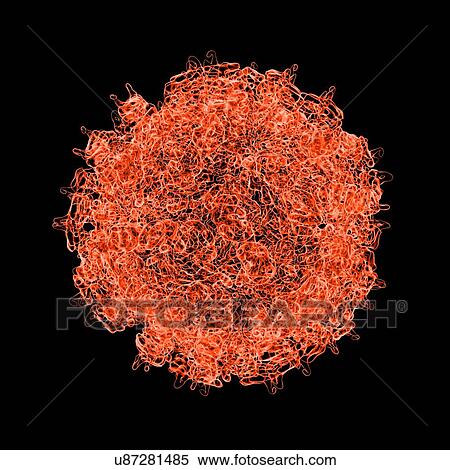 Stock Illustration - Fungal partitivirus, computer artwork.. Fotosearch