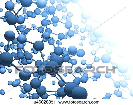 Clip Art - Generic molecule, computer artwork.. Fotosearch