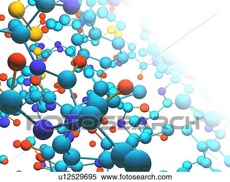 Generic molecule, computer artwork. View Large Illustration Stock Illustration - Generic molecule, computer artwork.. Fotosearch
