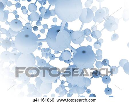 Stock Illustration - Generic molecule, computer artwork.. Fotosearch