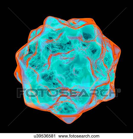 Clip Art - Hepatovirus, computer artwork.. Fotosearch