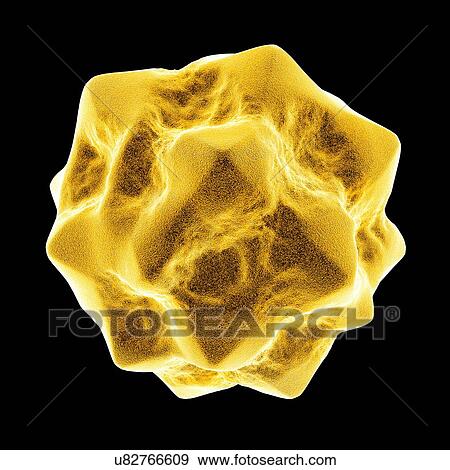 Stock Illustration - Hepatovirus, computer artwork.. Fotosearch