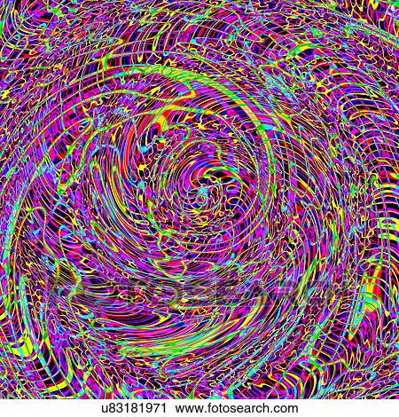 Multicoloured abstract pattern, computer artwork. View Large Illustration Clip Art - Multicoloured abstract pattern, computer artwork.. Fotosearch