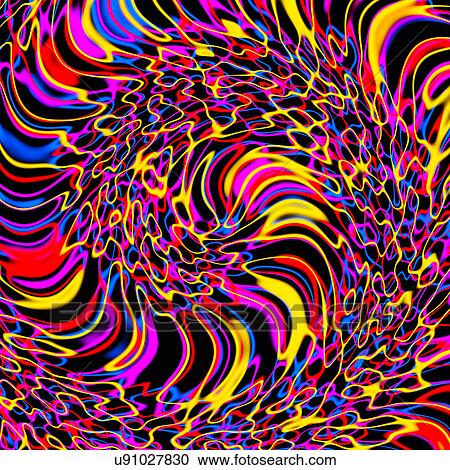Multicoloured abstract pattern, computer artwork. View Large Illustration Clipart - Multicoloured abstract pattern, computer artwork.. Fotosearch