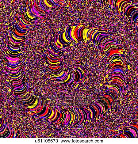 Drawing - Multicoloured abstract pattern, computer artwork.. Fotosearch