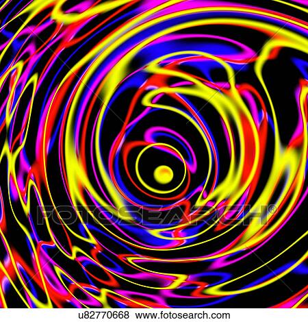 Stock Illustration - Multicoloured abstract pattern, computer artwork.. Fotosearch