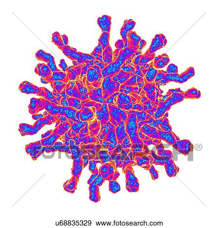Stock Illustration - Poliovirus receptor complex, computer artwork.. Fotosearch
