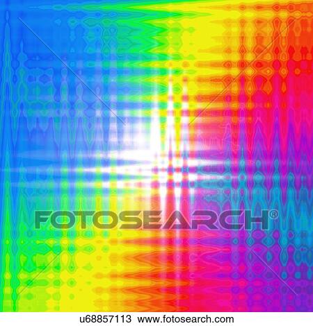 Drawing - Prismatic pattern, computer artwork.. Fotosearch