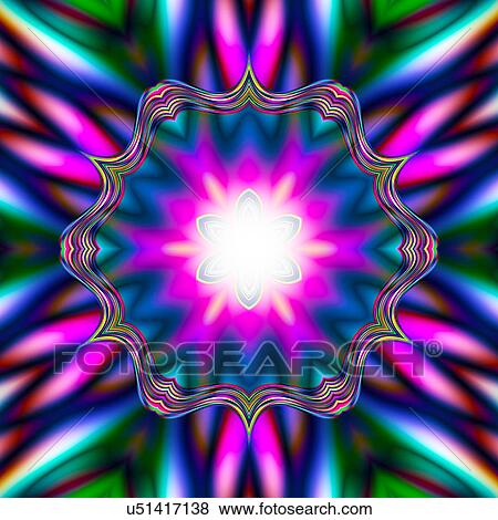 Psychedelic abstract pattern, computer artwork. View Large Illustration Stock Illustration - Psychedelic abstract pattern, computer artwork.. Fotosearch