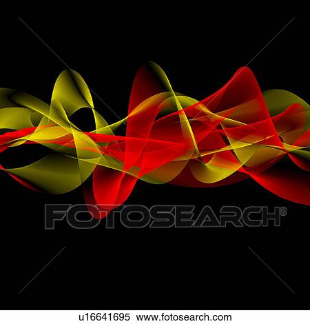 Red abstract patterns against black background, computer artwork. View Large Illustration Stock Illustration - Red abstract patterns against black background, computer artwork.. Fotosearch