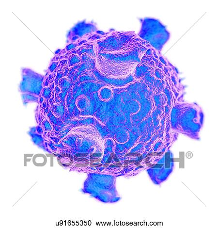 Clipart - Reovirus, computer artwork.. Fotosearch