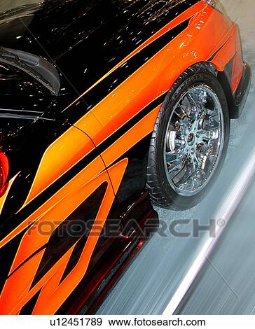 Stock Illustration - Custom paint job detail. Fotosearch